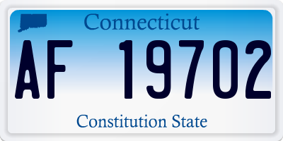 CT license plate AF19702