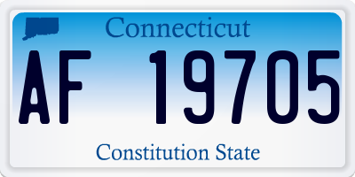 CT license plate AF19705