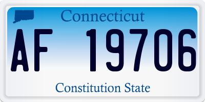 CT license plate AF19706