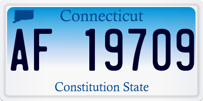 CT license plate AF19709