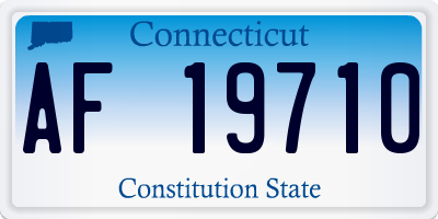 CT license plate AF19710