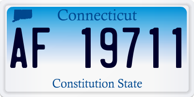 CT license plate AF19711