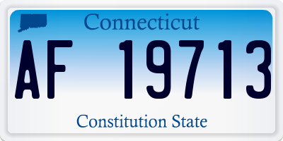 CT license plate AF19713