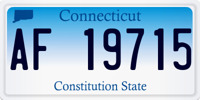 CT license plate AF19715