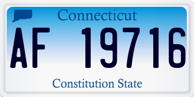 CT license plate AF19716