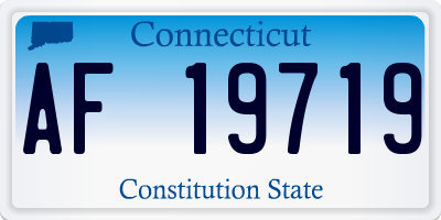 CT license plate AF19719