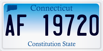 CT license plate AF19720