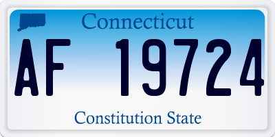CT license plate AF19724
