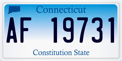 CT license plate AF19731