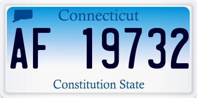 CT license plate AF19732