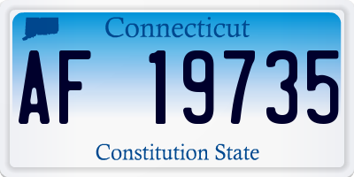 CT license plate AF19735