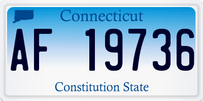 CT license plate AF19736