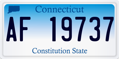 CT license plate AF19737