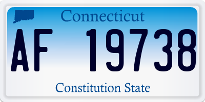 CT license plate AF19738