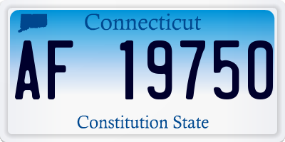 CT license plate AF19750