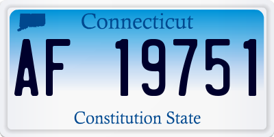 CT license plate AF19751