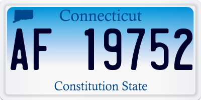 CT license plate AF19752