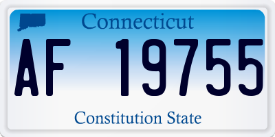 CT license plate AF19755