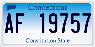 CT license plate AF19757