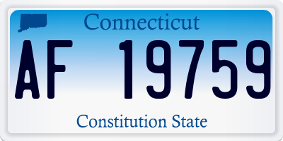 CT license plate AF19759