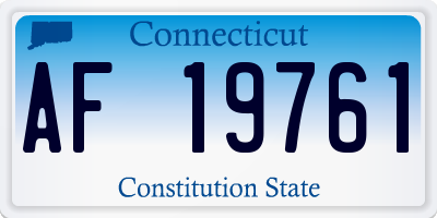 CT license plate AF19761