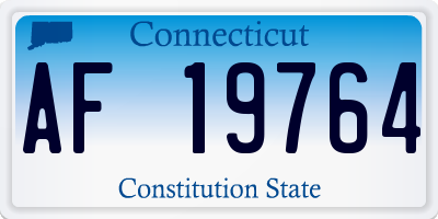CT license plate AF19764