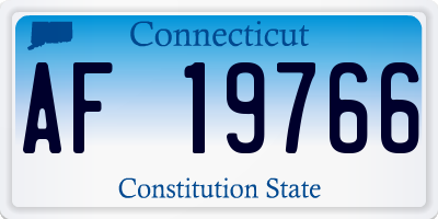 CT license plate AF19766