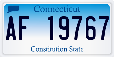 CT license plate AF19767