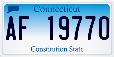 CT license plate AF19770