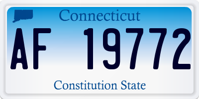 CT license plate AF19772