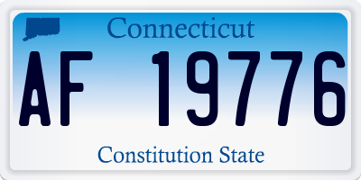 CT license plate AF19776