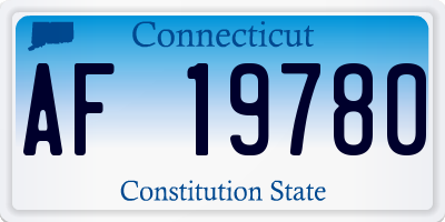 CT license plate AF19780