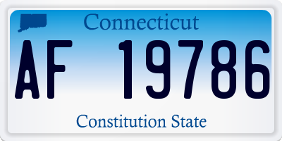 CT license plate AF19786