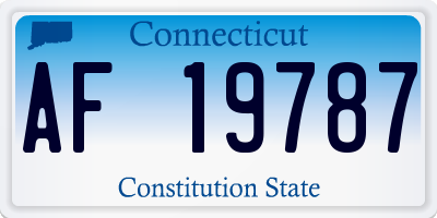 CT license plate AF19787