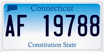 CT license plate AF19788