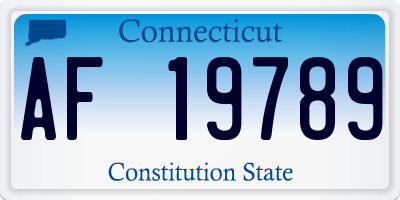 CT license plate AF19789