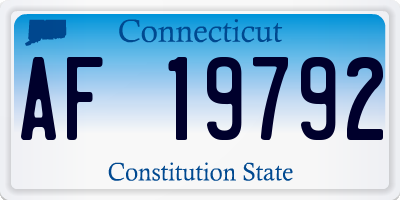CT license plate AF19792