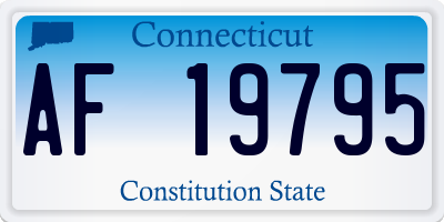CT license plate AF19795