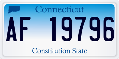 CT license plate AF19796