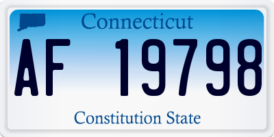 CT license plate AF19798