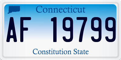 CT license plate AF19799