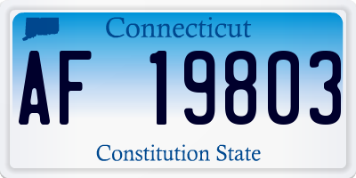 CT license plate AF19803