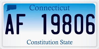 CT license plate AF19806