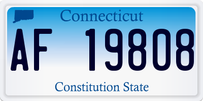 CT license plate AF19808