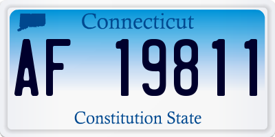 CT license plate AF19811