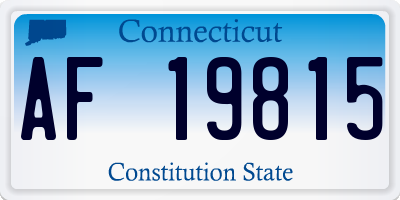 CT license plate AF19815