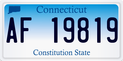 CT license plate AF19819