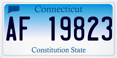 CT license plate AF19823