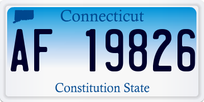 CT license plate AF19826