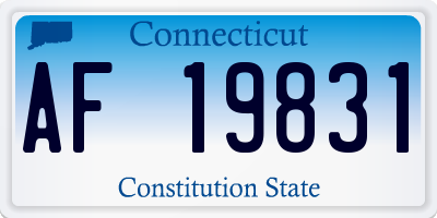 CT license plate AF19831